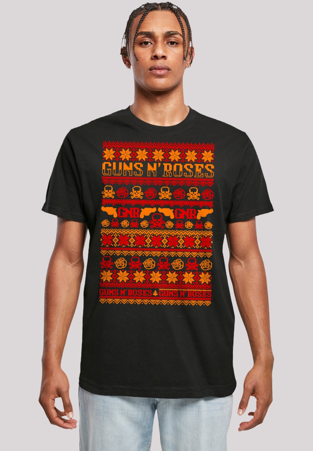 F4NT4STIC T-Shirt "Guns And Roses Christmas", Premium Qualität günstig online kaufen