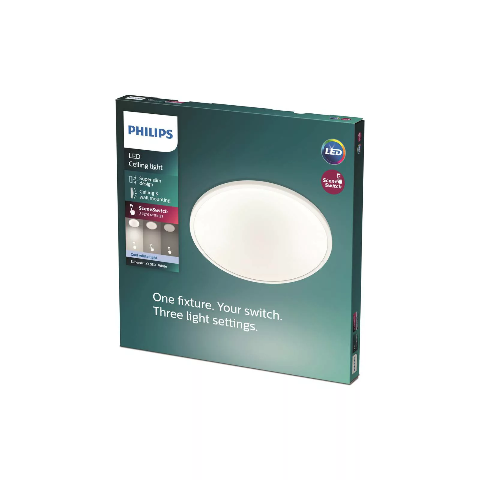 LED Deckenleuchte Cl550 in Weiß 15W 1300lm IP44 günstig online kaufen