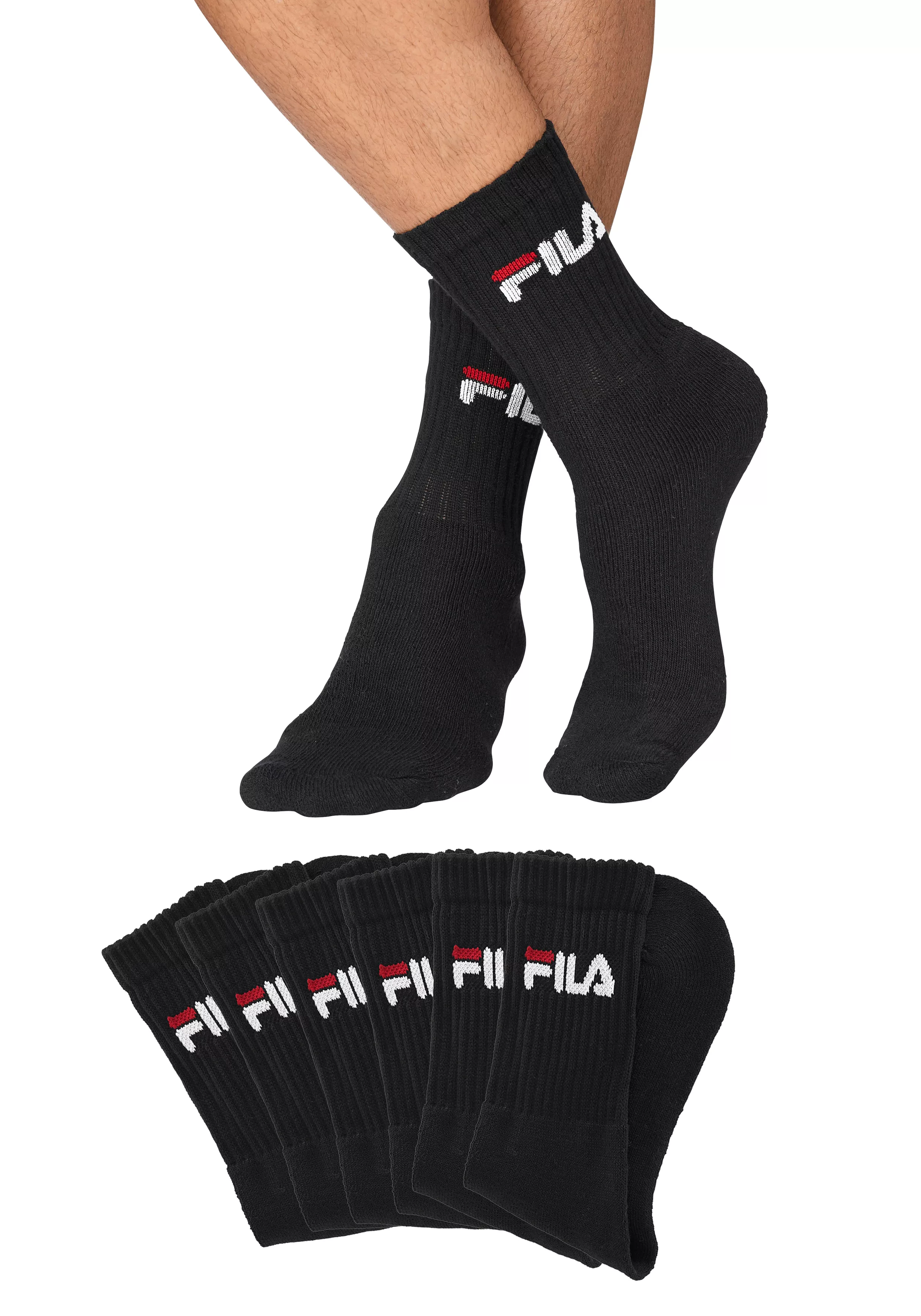 Fila Tennissocken, (6er Pack), mit eingestricktem Logo günstig online kaufen