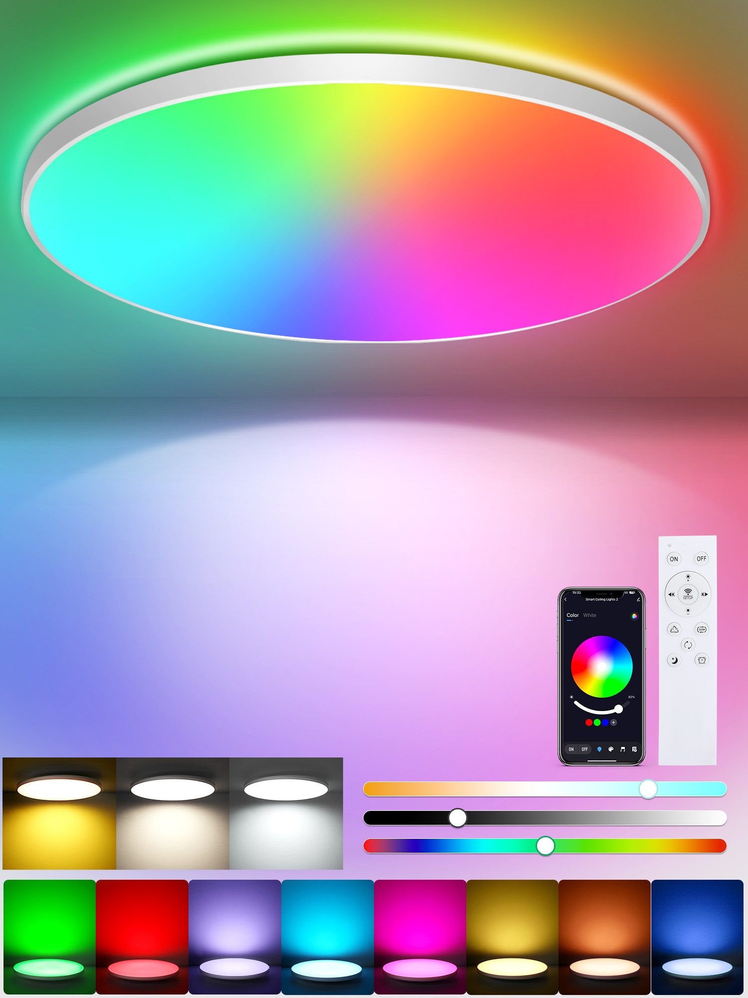 Oraymin LED Deckenleuchte RGB+CCT Deckenlampe – günstig online kaufen