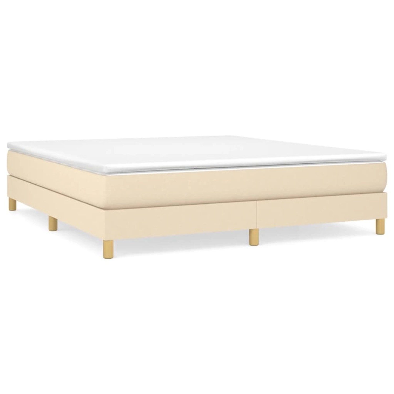 vidaXL Boxspringbett Creme 160x200 cm Stoff1383202 günstig online kaufen