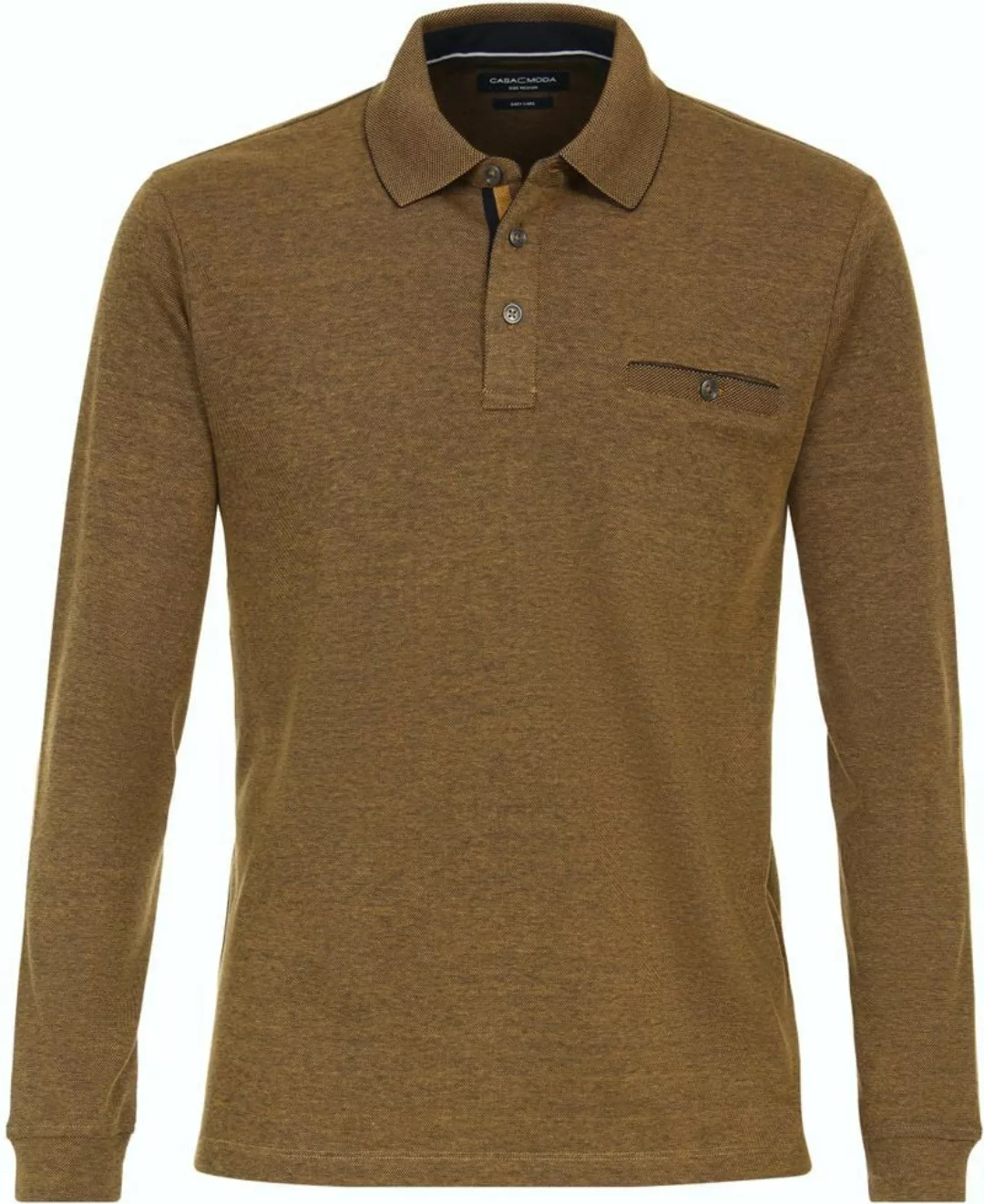 Casa Moda Poloshirt Long Sleeves Gelb - Größe M günstig online kaufen