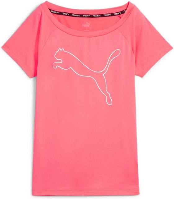 PUMA Kurzarmshirt Train Favorite Jersey Cat Tee SUNSET GLOW günstig online kaufen