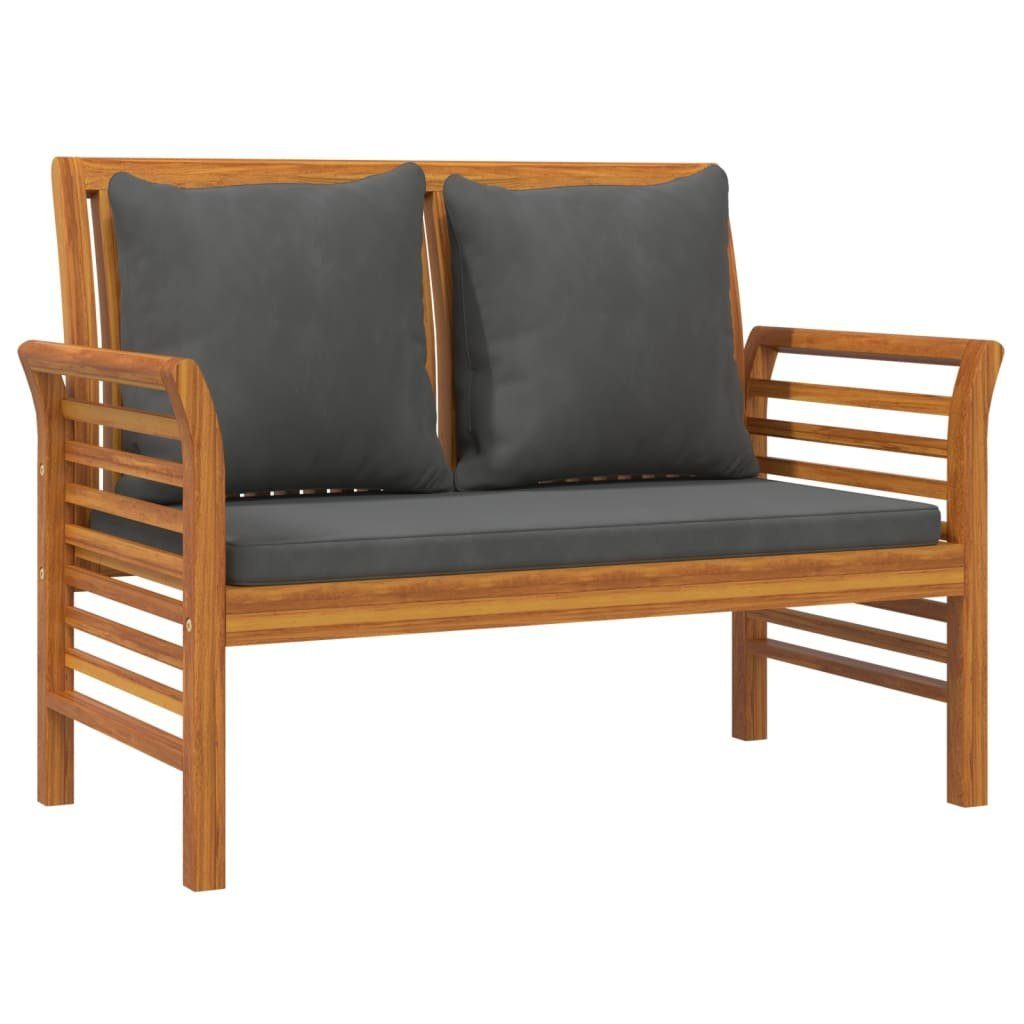 furnicato Gartenbank Sofabank mit Dunkelgrauen Kissen günstig online kaufen