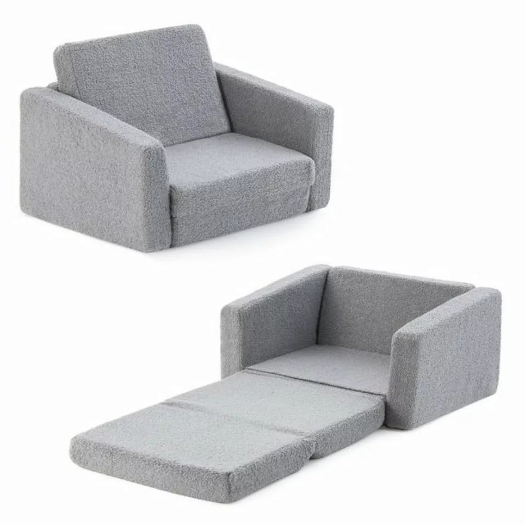 COSTWAY Kindersofa 2 in 1 Schlafsofa, klappbar, 60 x 43 x 40cm günstig online kaufen