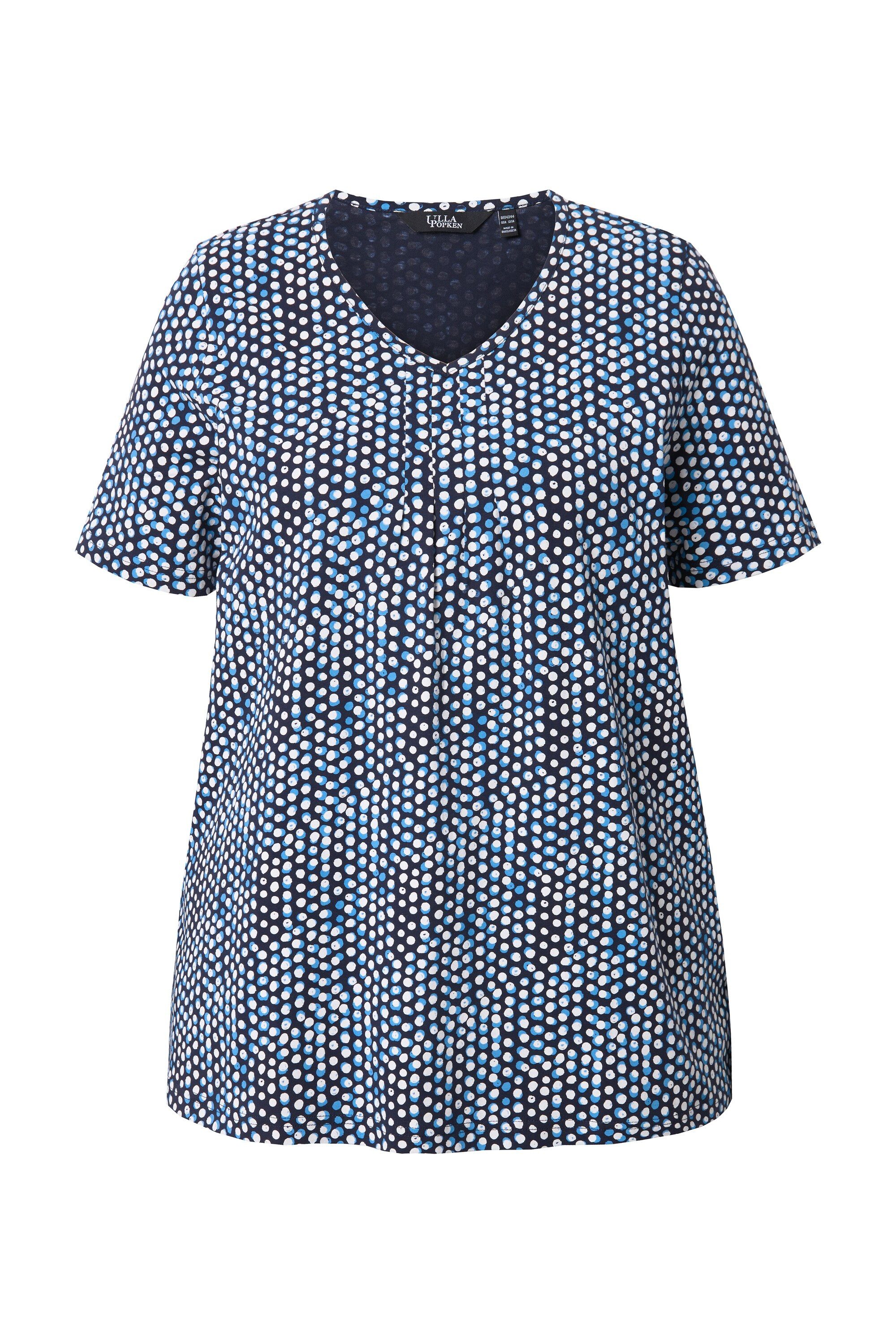Ulla Popken T-Shirt T-Shirt Zierfalten A-Linie günstig online kaufen