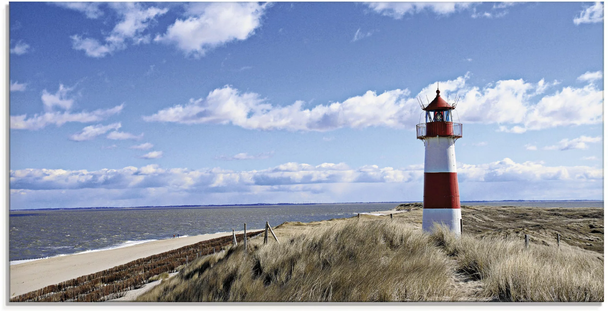 Artland Glasbild "Leuchtturm Sylt", Gebäude, (1 St.), in verschiedenen Größ günstig online kaufen