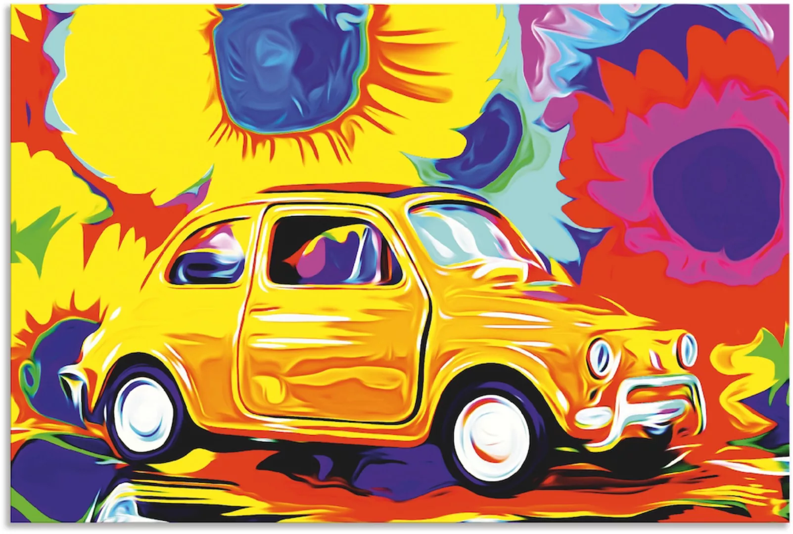 Artland Wandbild "Fiat 500", Auto, (1 St.), als Alubild, Leinwandbild, Wand günstig online kaufen