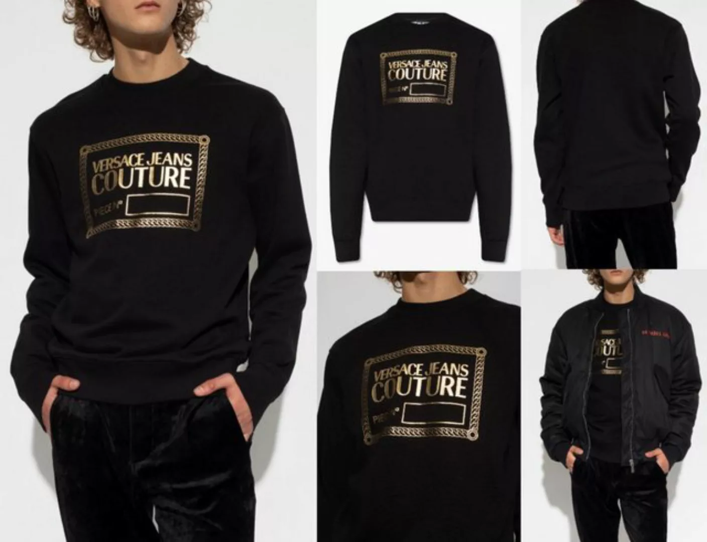 Versace Sweatshirt VERSACE JEANS COUTURE Gold Piece Sweater Sweatshirt Pull günstig online kaufen