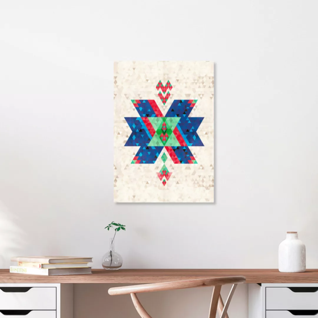 Poster / Leinwandbild - Bohemian Kilim Cross günstig online kaufen