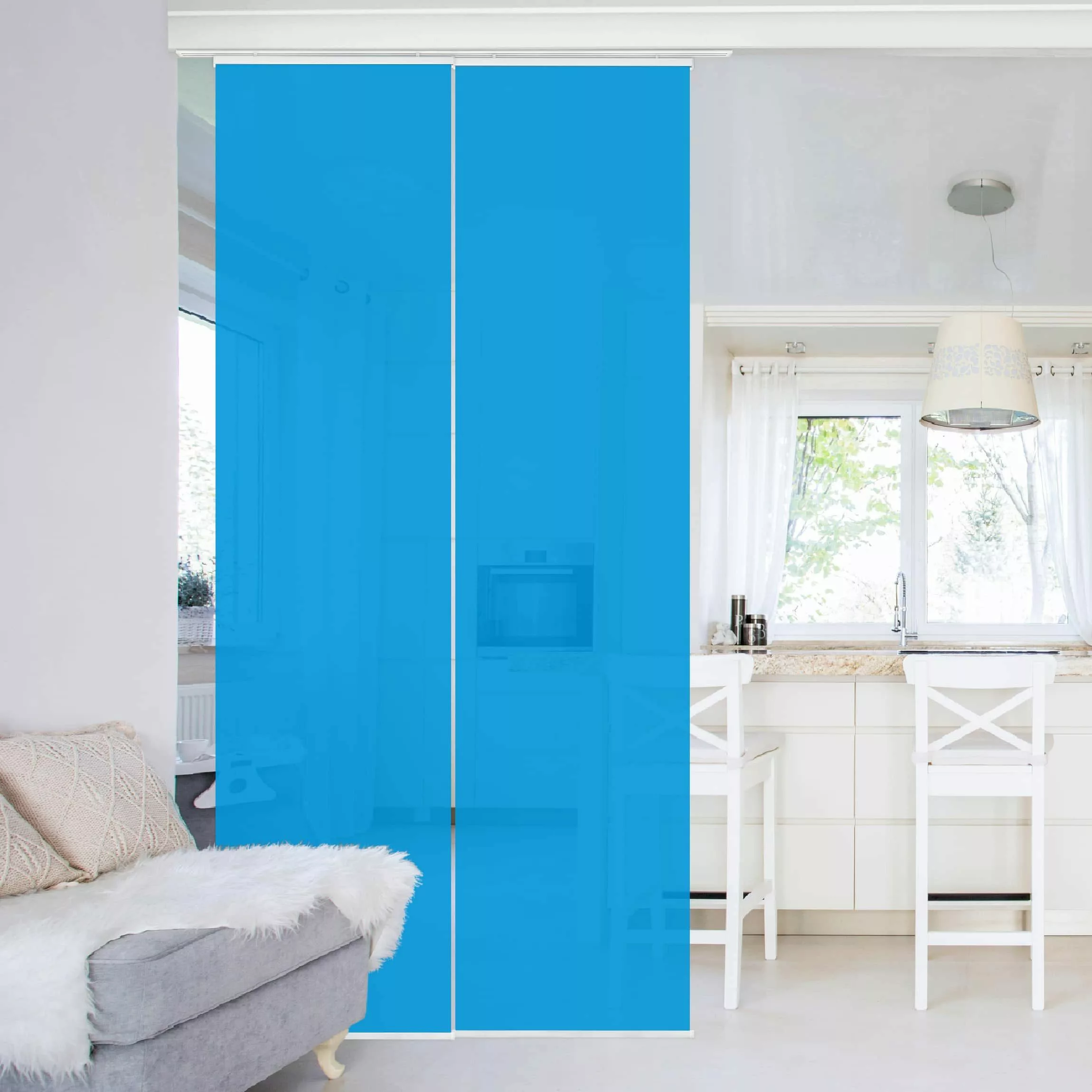 Bilderdepot24 Schiebegardine modern Flächenvorhang blickdicht Enzian, günstig online kaufen