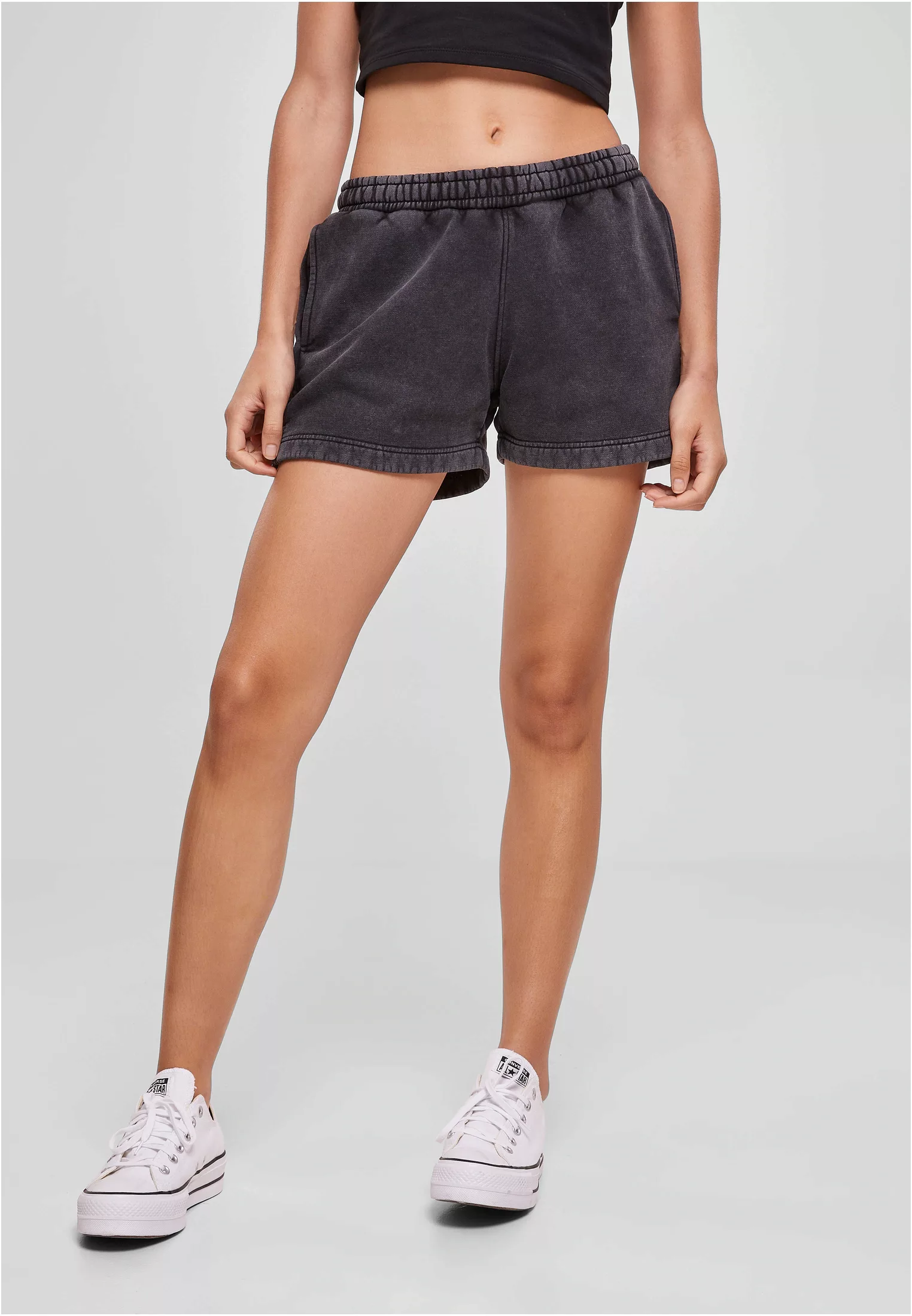 URBAN CLASSICS Sweatshorts "Damen Ladies Stone Washed Shorts", (1 tlg.) günstig online kaufen