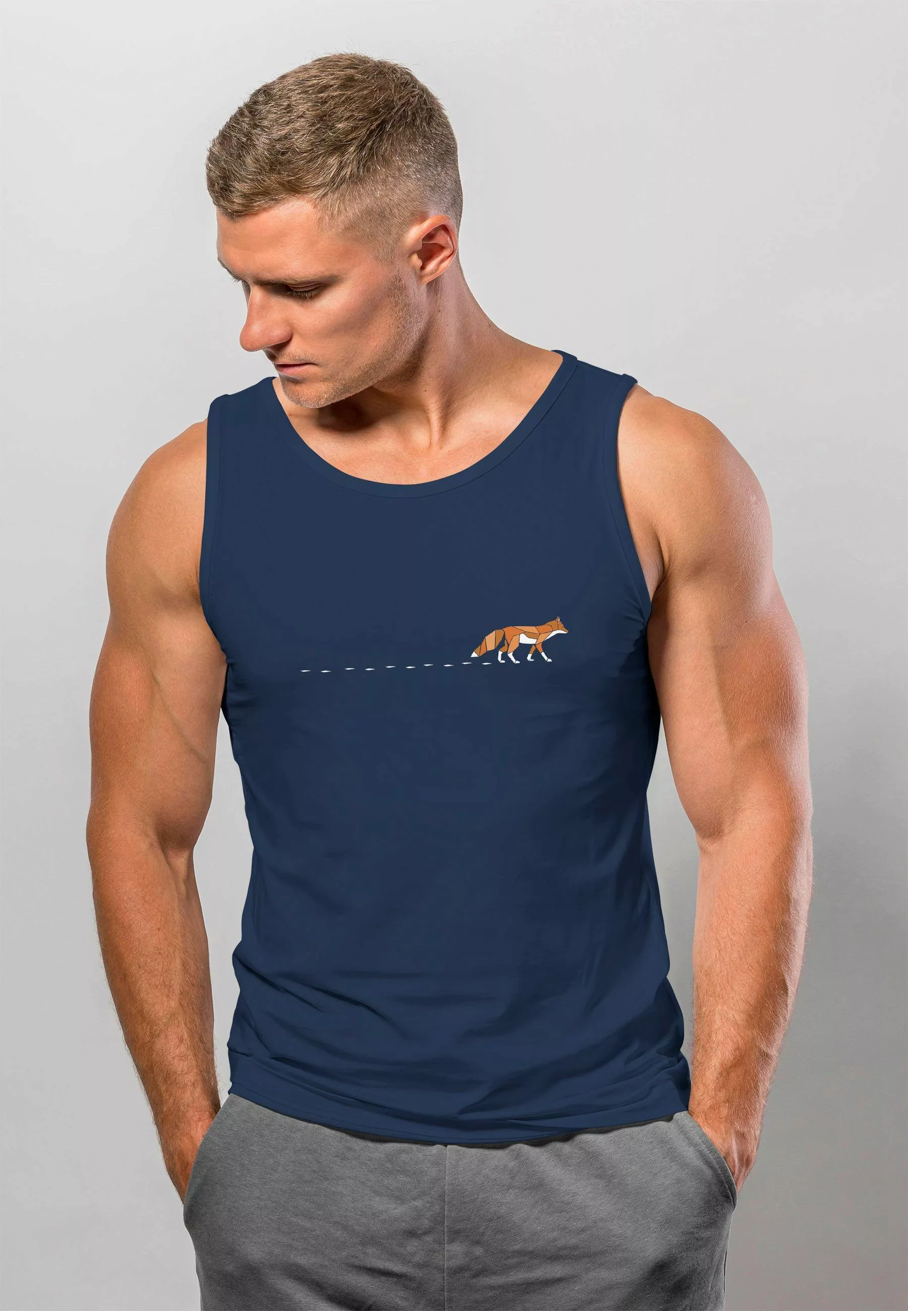 Neverless Tanktop Herren Tank-Top Fuchs Fox günstig online kaufen