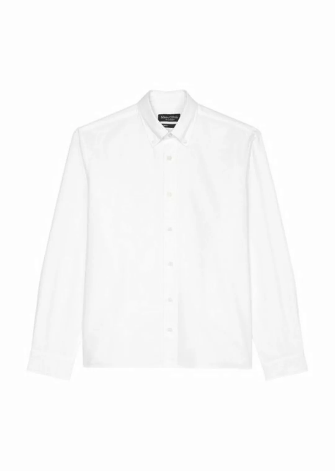 Marc O'Polo Langarmhemd Button down collar, long sleeves, round hem mit dez günstig online kaufen