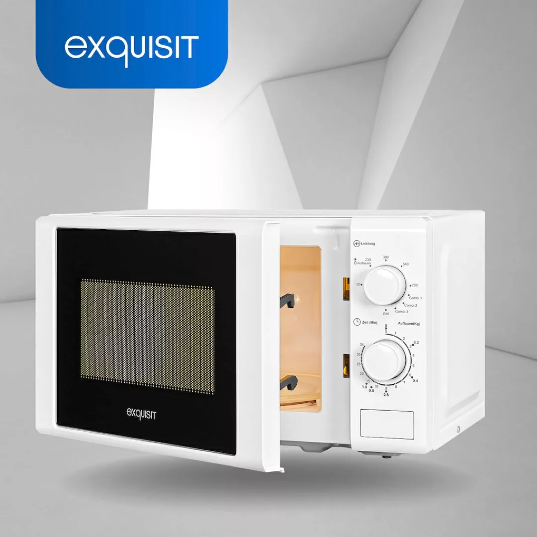 exquisit Mikrowelle »MW 900-030G weiss«, Grill-Mikrowelle, 1050 W günstig online kaufen
