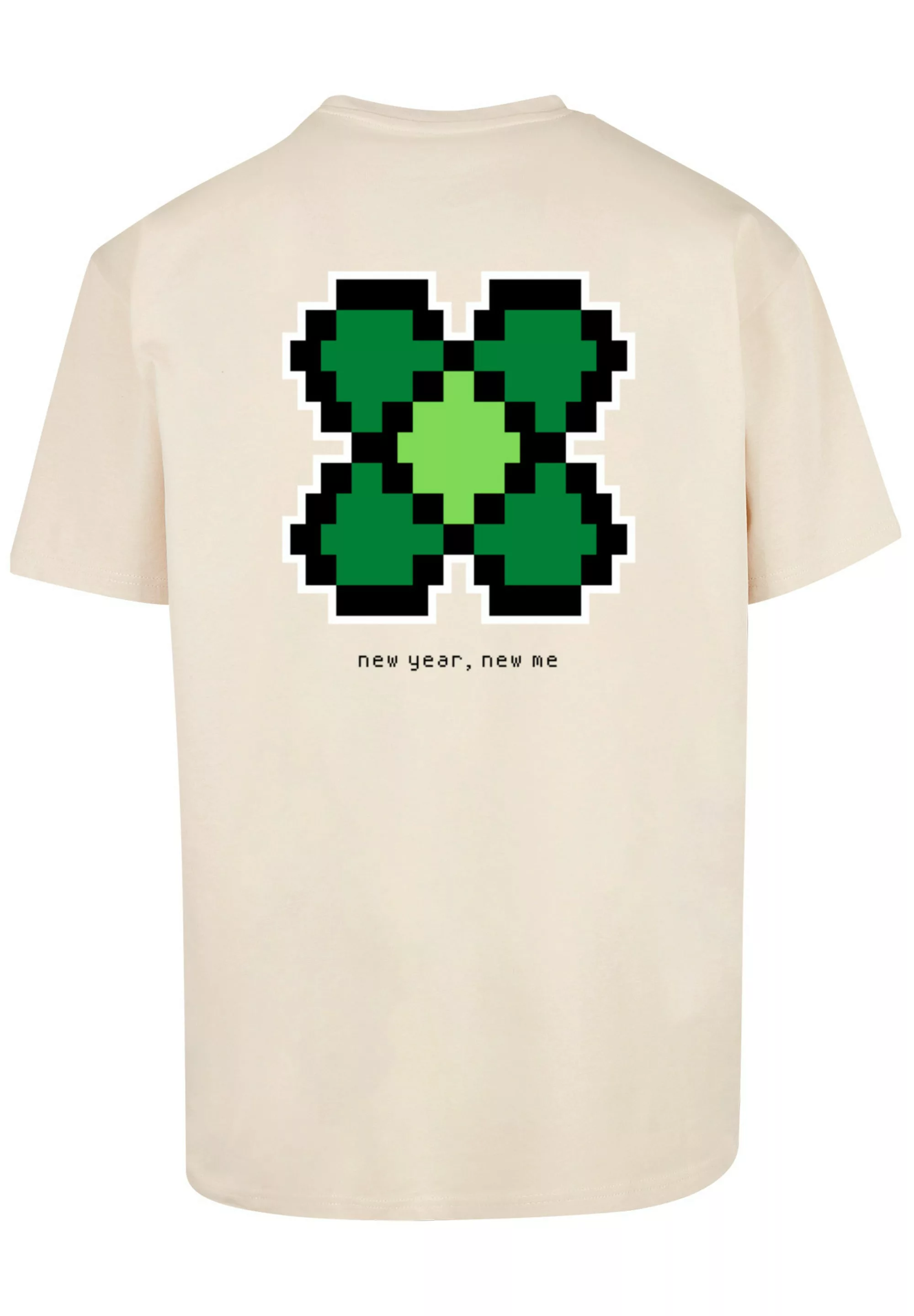 F4NT4STIC T-Shirt "Silvester Happy New Year Pixel Kleeblatt", Print günstig online kaufen