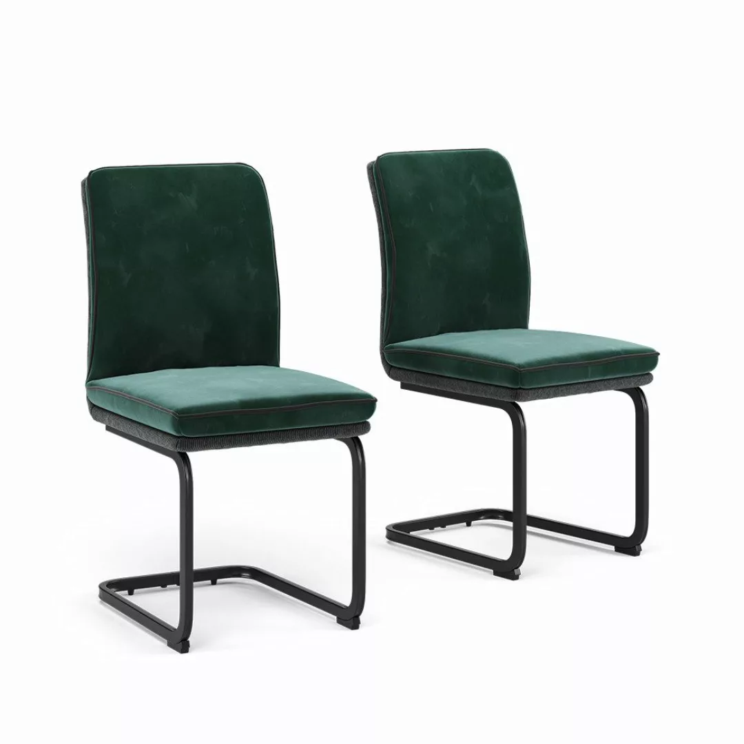 Vicco Esszimmerstuhl Eleganza, Grün, 2er Set günstig online kaufen