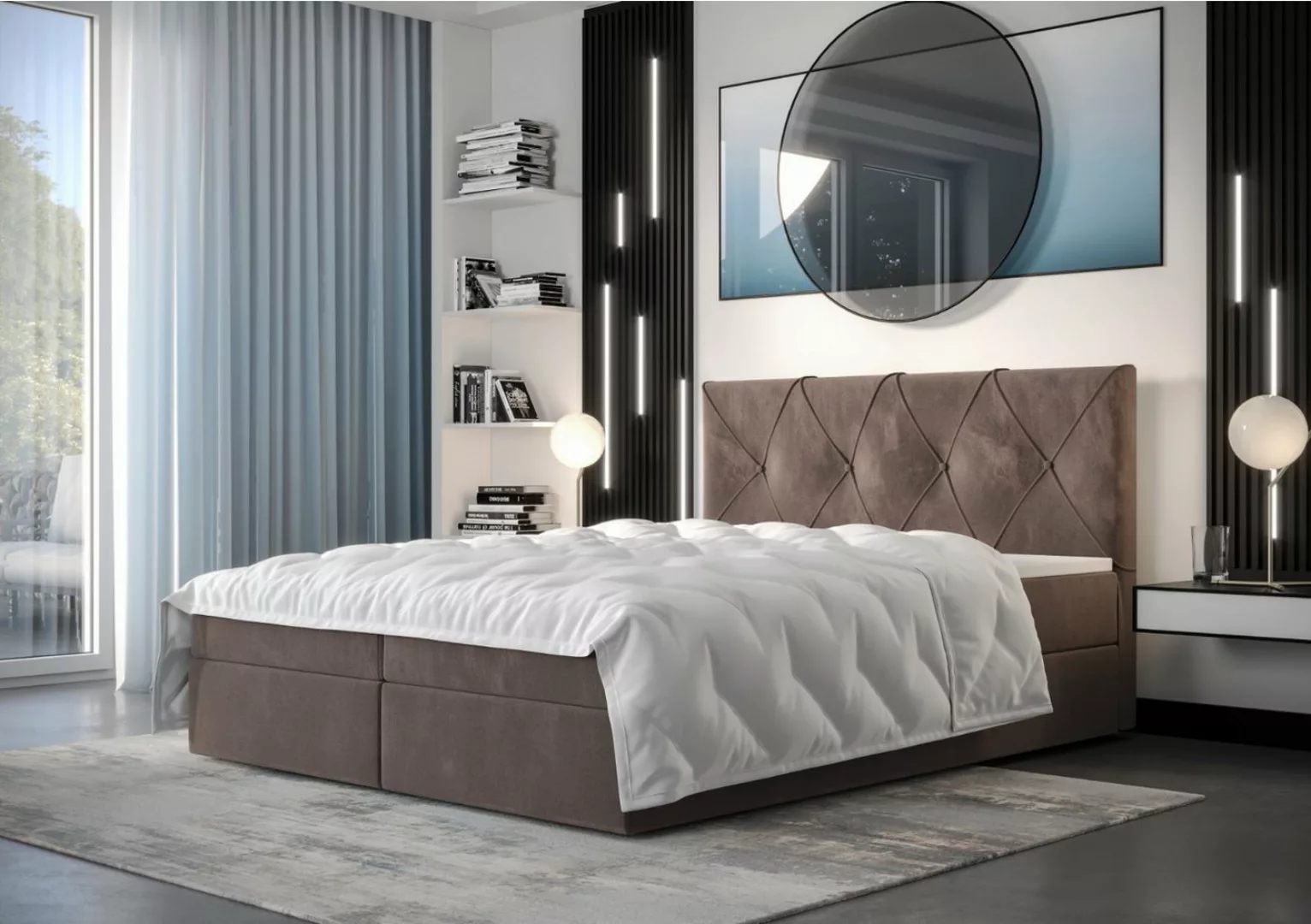 pressiode Polsterbett Elegantes, gepolstertes Altea-Bett mit hochwertiger M günstig online kaufen