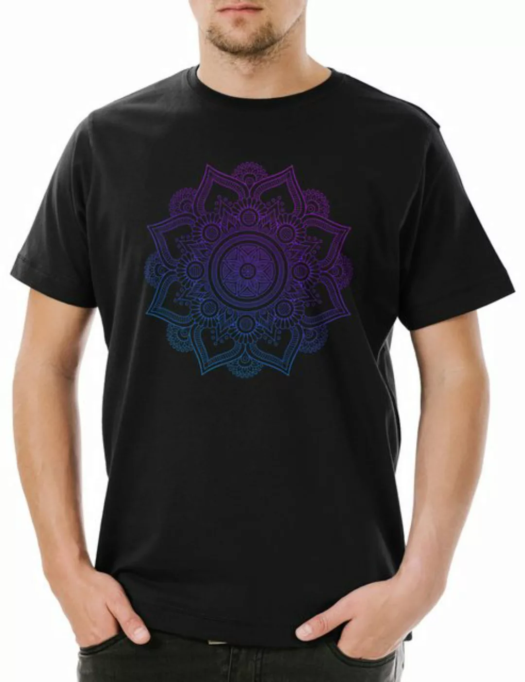 Urban Backwoods Print-Shirt Mandala XI Herren T-Shirt Sports Yoga Lehrer Te günstig online kaufen