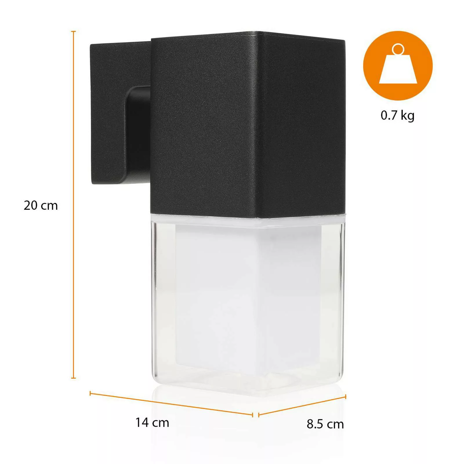 LED-Außenwandlampe OOL-50016, nach unten strahlend günstig online kaufen