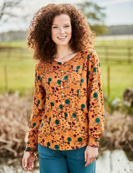 Feminine Bluse Aus 100% Viskose (Ecovero Lenzing) günstig online kaufen