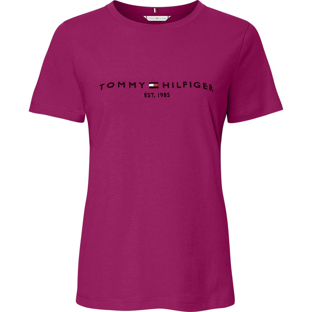 Tommy Hilfiger Regular Kurzarm Rundhalsausschnitt T-shirt M Crimson Ruby günstig online kaufen