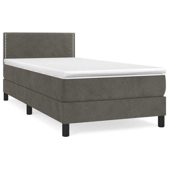 vidaXL Boxspringbett Bett Boxspringbett mit Matratze Samt (100x 200 cm, Dun günstig online kaufen