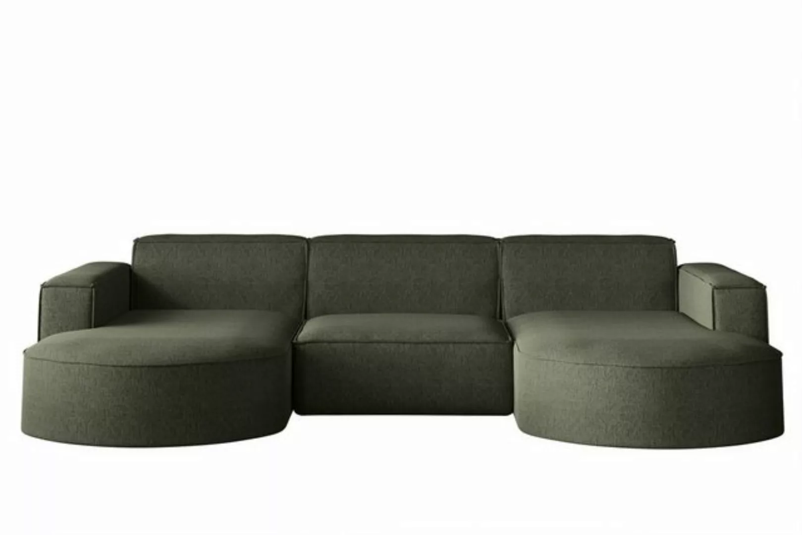 Kaiser Möbel Ecksofa Sofa U form, Couch U form MODENA U STUDIO stoff Neve u günstig online kaufen