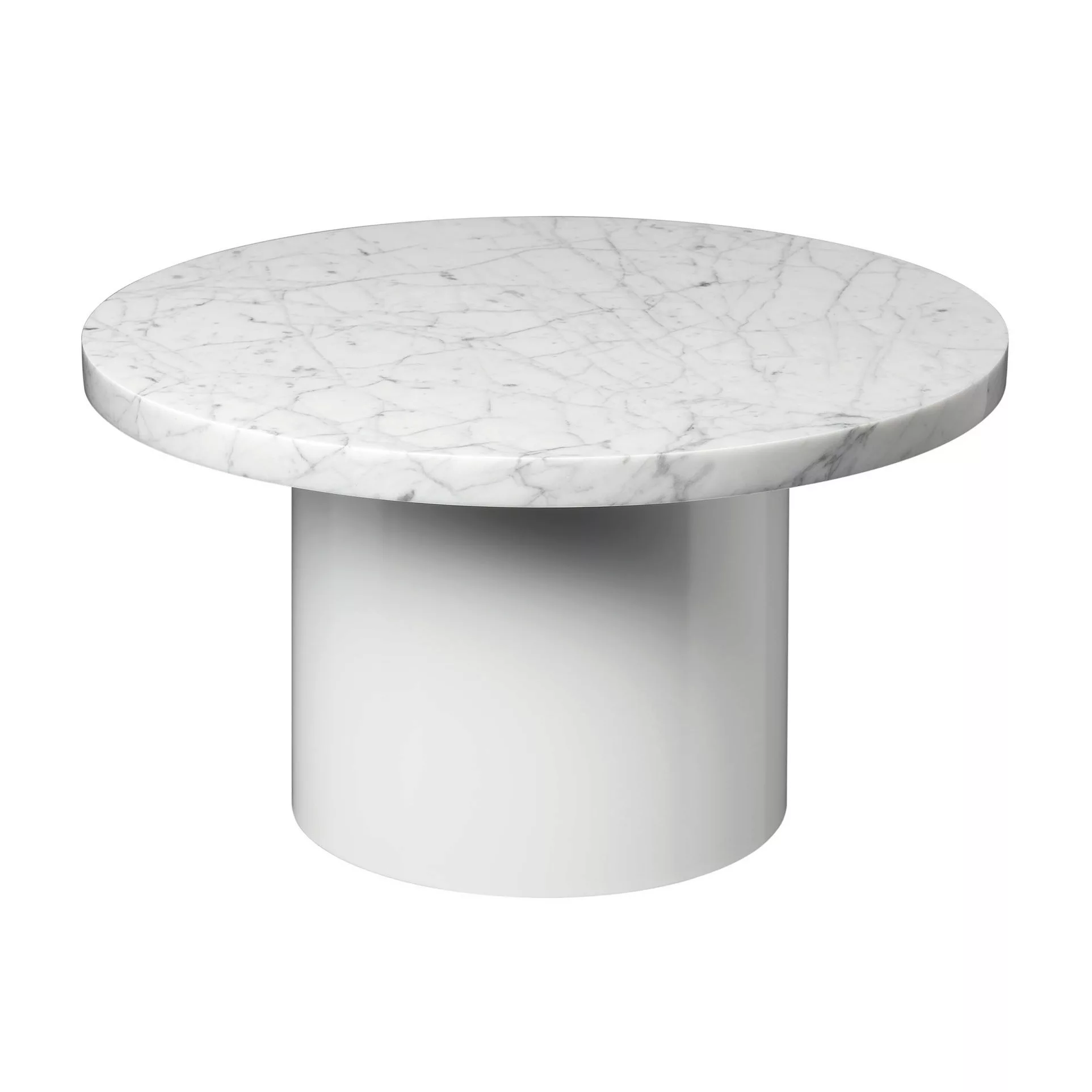 e15 - e15 CT09 Enoki Beistelltisch - weiß/Tischplatte Carrara Marmor/H:30cm günstig online kaufen