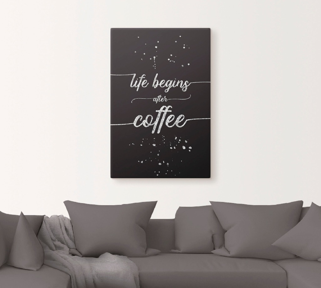 Artland Wandbild "Leben beginnt nach dem Kaffee", Sprüche & Texte, (1 St.), günstig online kaufen