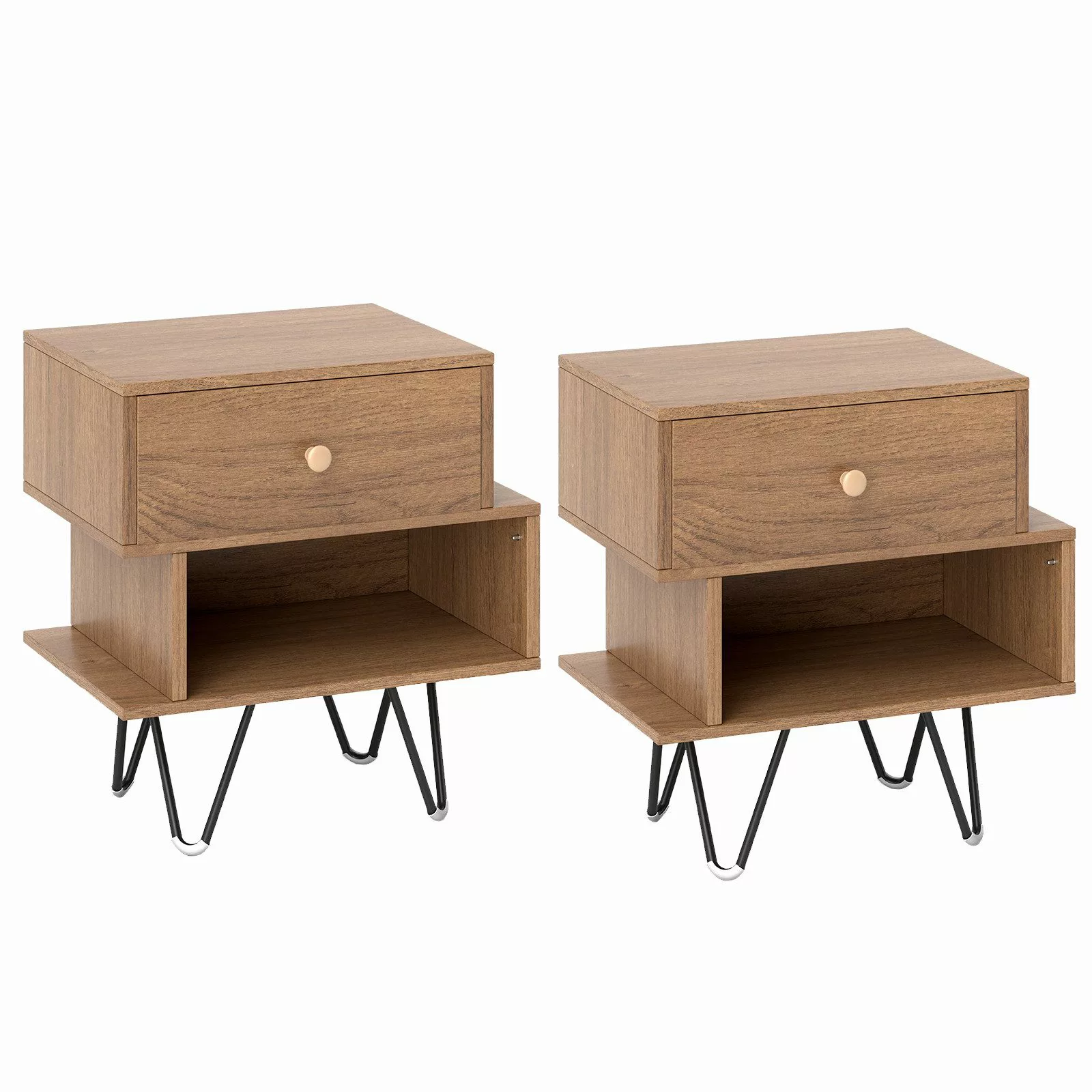COSTWAY Nachttisch (2-St), 2er Set, mit günstig online kaufen