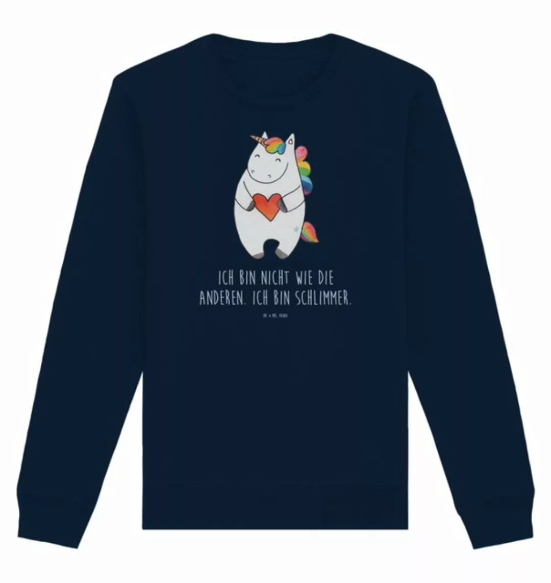 Mr. & Mrs. Panda Longpullover Größe XL Einhorn Herz - French Navy - Geschen günstig online kaufen