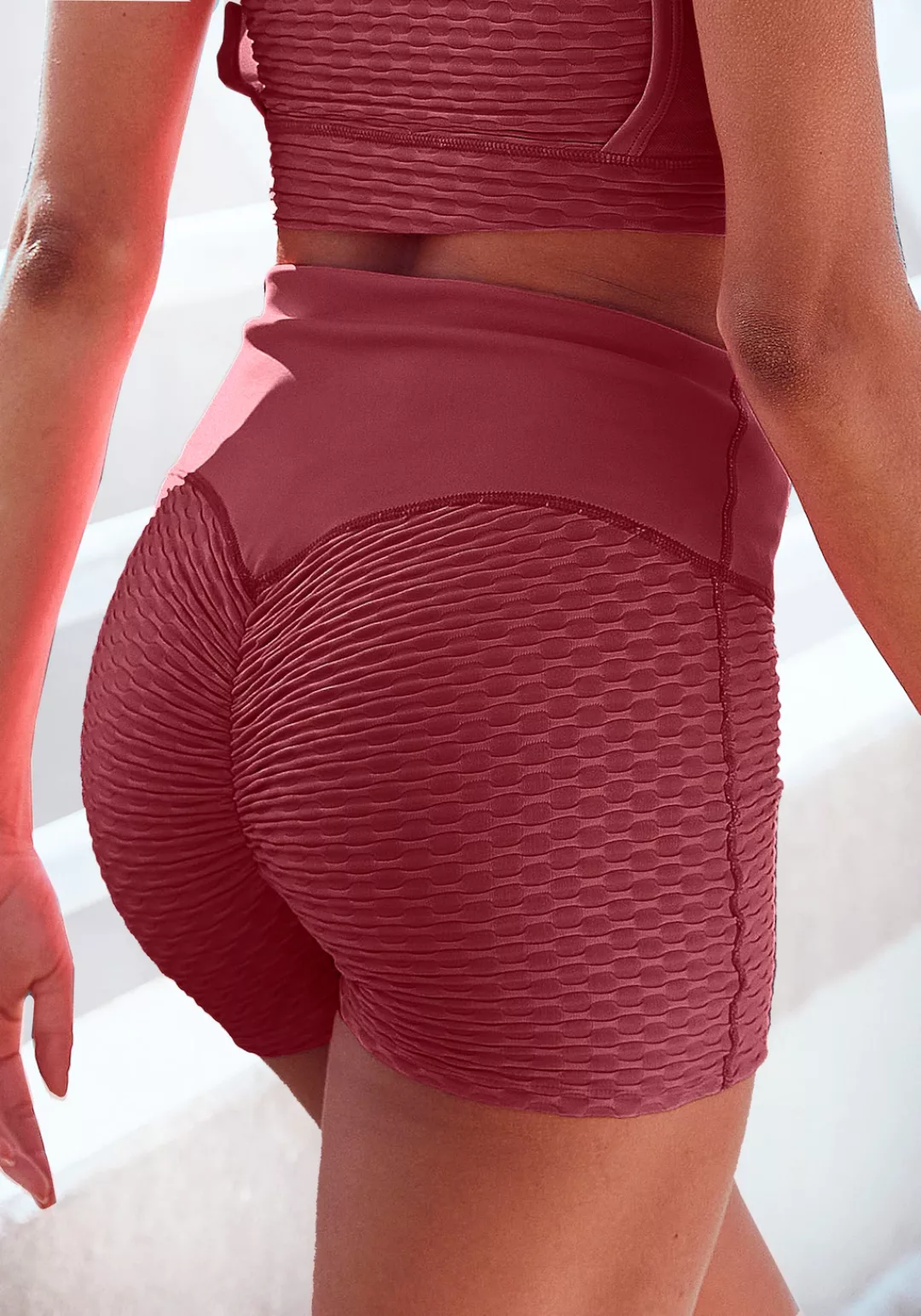 Vivance active Shorts "-Kurze Hose", mit breitem Bund und Wabenoptik günstig online kaufen