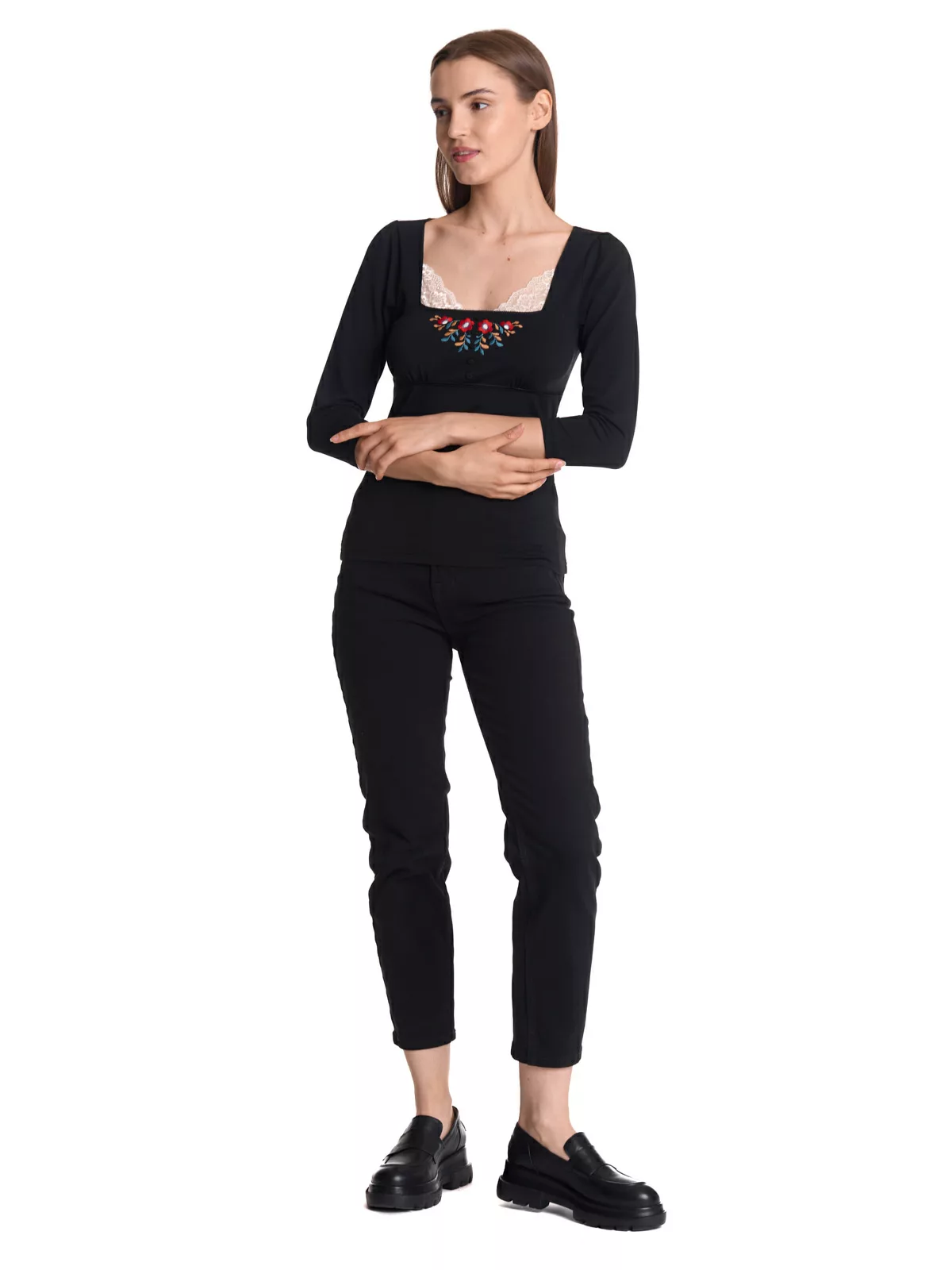 Vive Maria Meadow Love Damen Langarmshirt schwarz günstig online kaufen