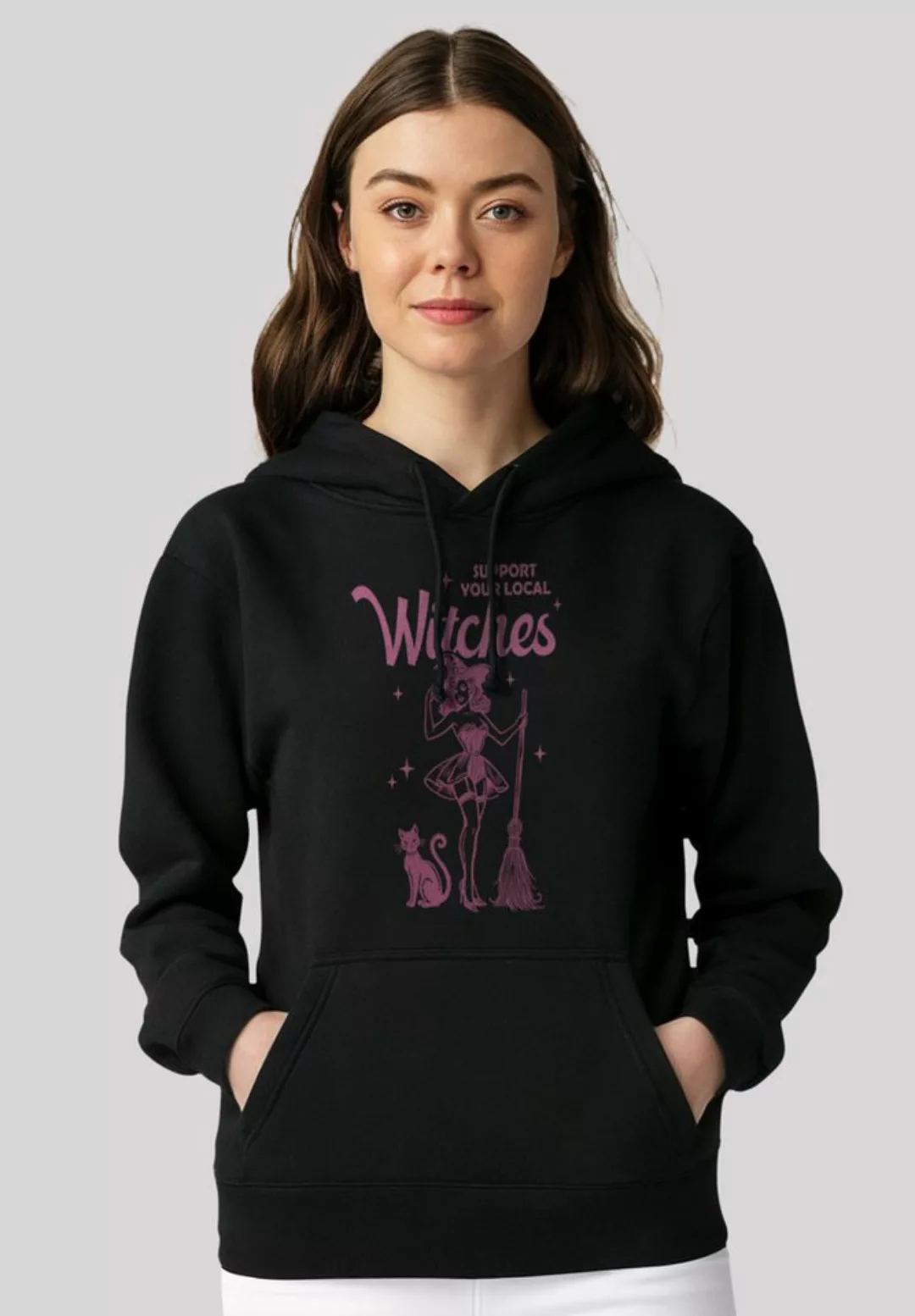 F4NT4STIC Kapuzenpullover Halloween Witch support your local witches Premiu günstig online kaufen