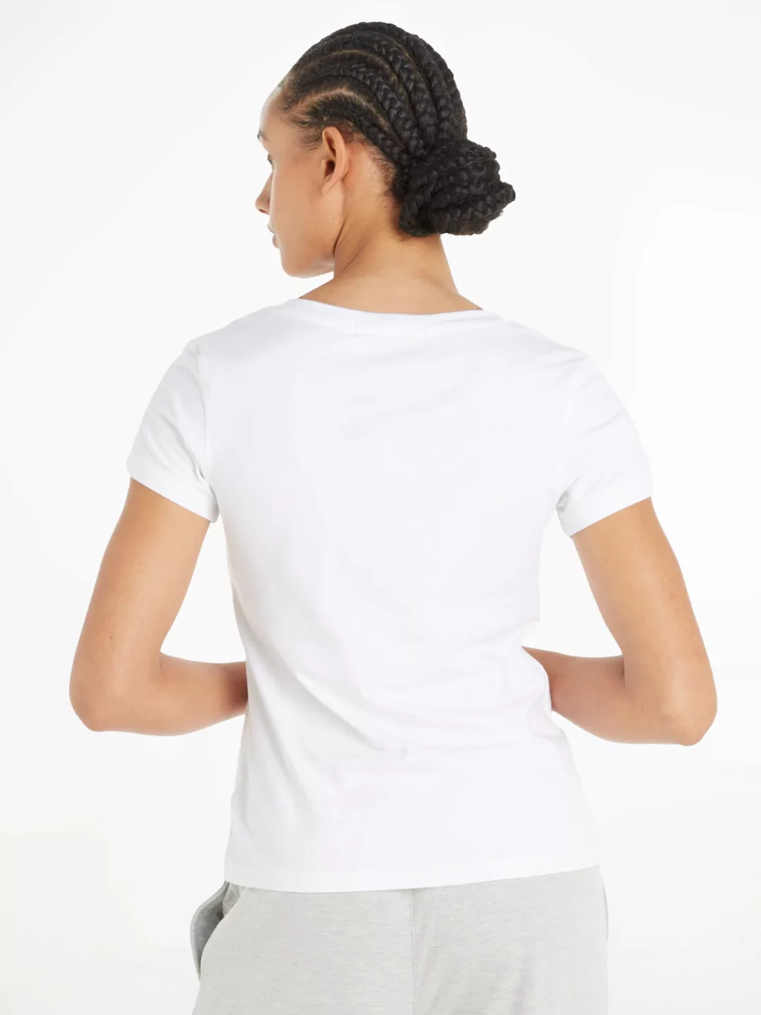 Calvin Klein Jeans V-Shirt "CK EMBROIDERY STRETCH V-NECK", mit kleiner Calv günstig online kaufen