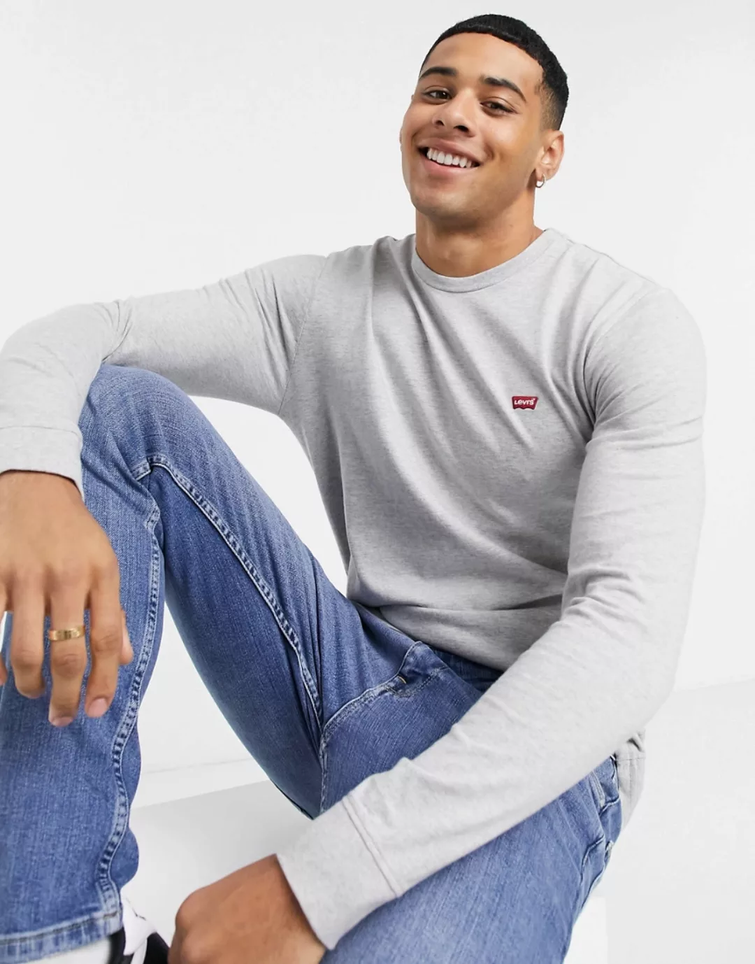 Levi´s ® The Original Langarm-t-shirt 2XL Medium Grey Heather günstig online kaufen