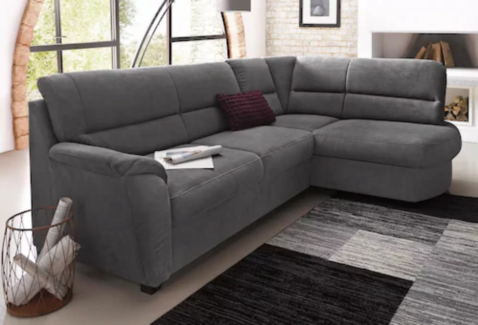 sit&more Ecksofa Pandora L-Form, wahlweise mit Bettfunktion und Bettkasten günstig online kaufen