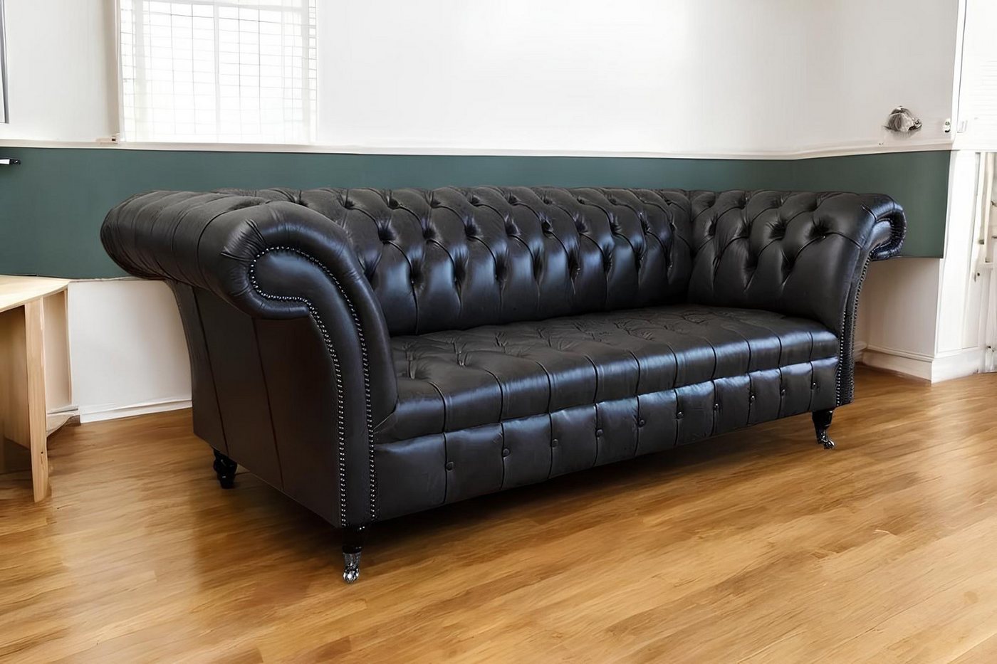 JVmoebel 3-Sitzer Ledersofa Chesterfield Sofa 3 Sitzer Sofas Couchen 100% L günstig online kaufen