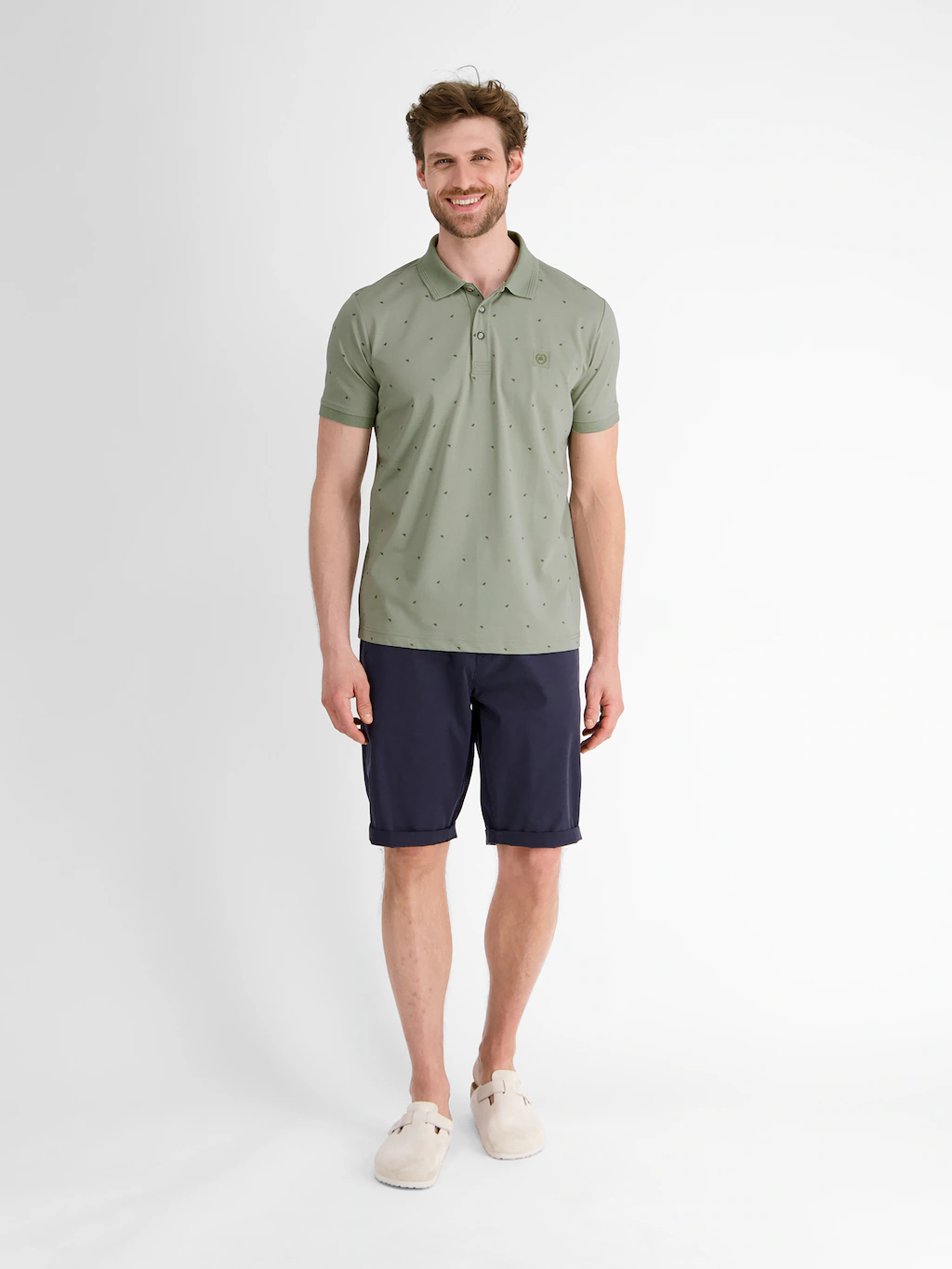 LERROS Poloshirt "LERROS Gemustertes COOL & DRY Poloshirt" günstig online kaufen