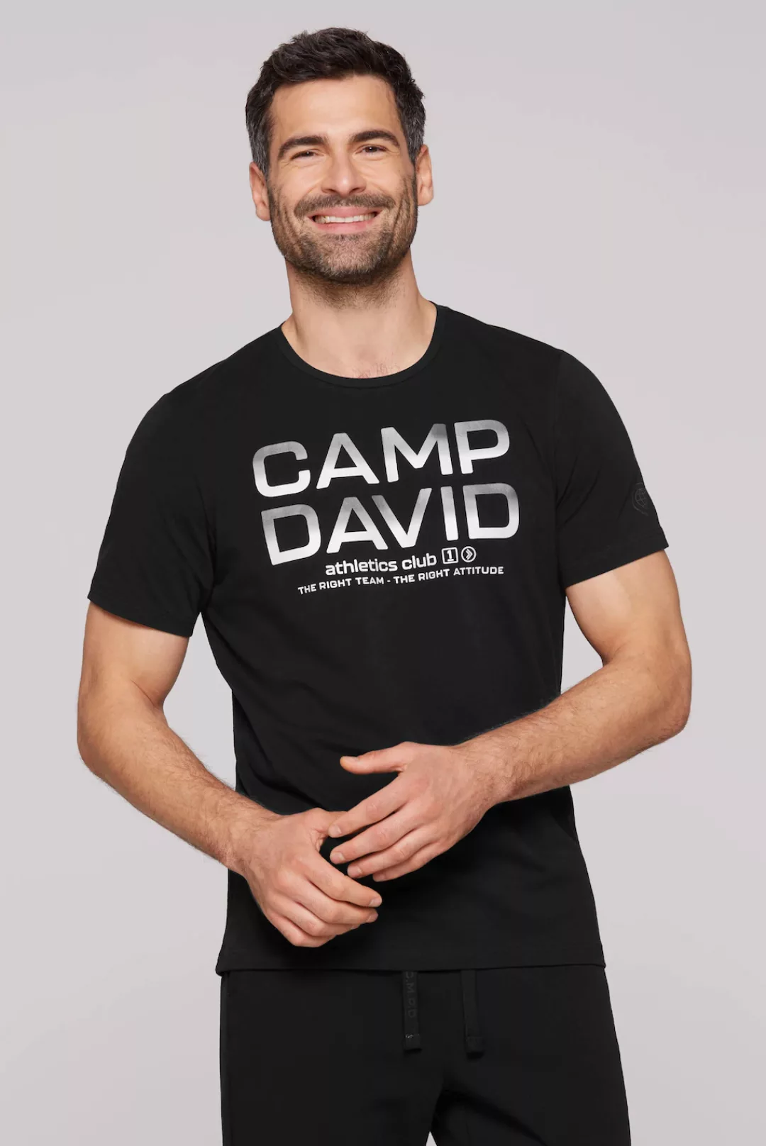 CAMP DAVID Rundhalsshirt, mit reflektierenden Details günstig online kaufen