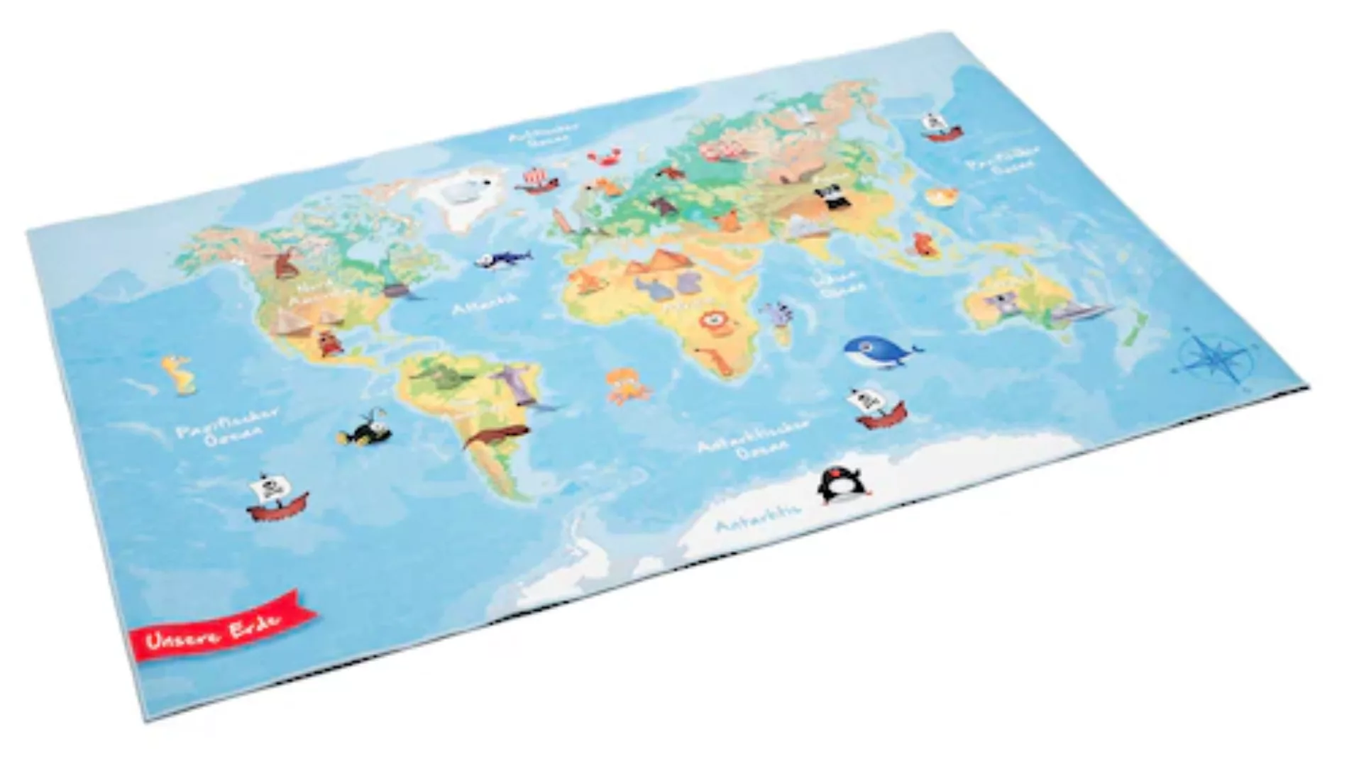 Böing Carpet Kinderteppich »Weltkarte«, rechteckig günstig online kaufen