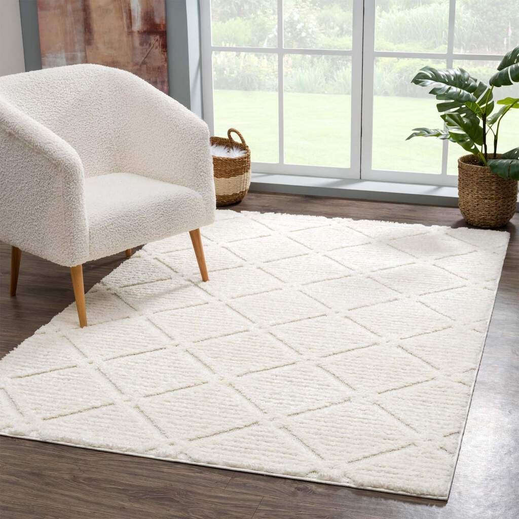 Carpet City Hochflor-Teppich »Focus 2997«, rund, 20 mm Höhe, Boho-Teppich, günstig online kaufen