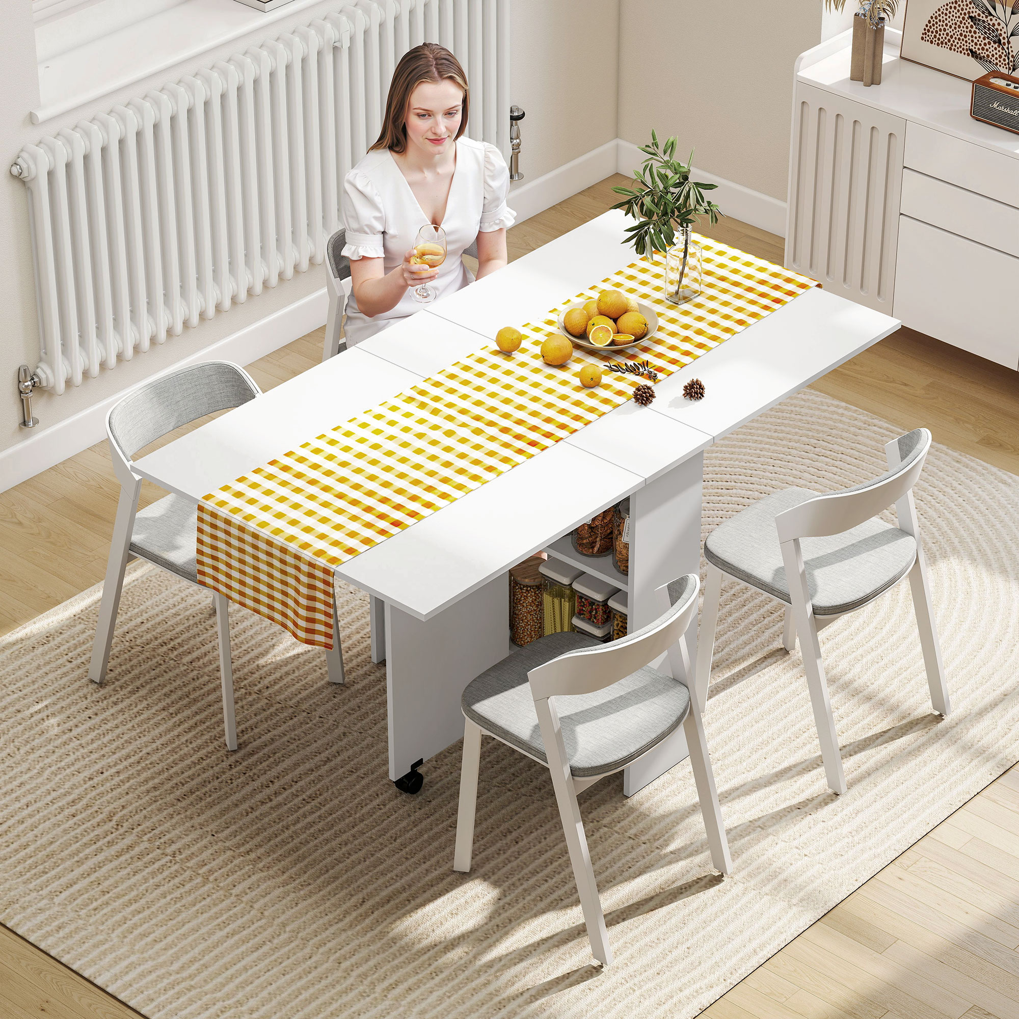 HOMCOM Esstisch Klapptisch Schreibtisch Beistelltisch Tisch Ablagefläche Ho günstig online kaufen
