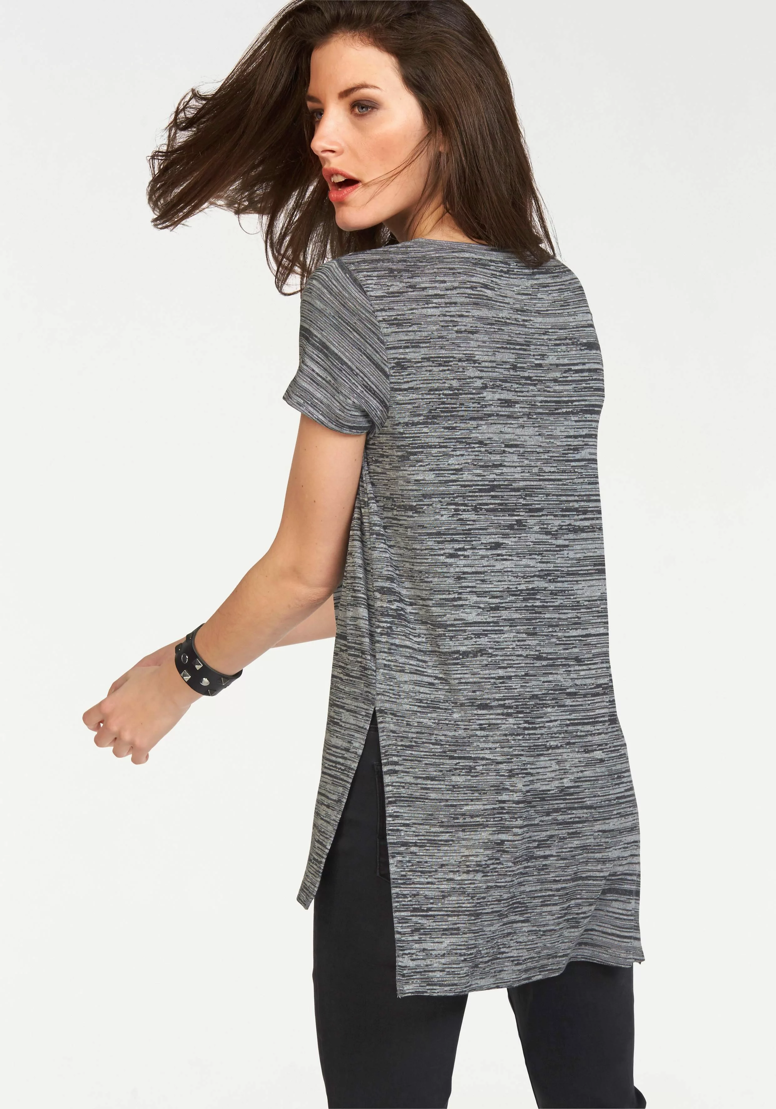 Aniston CASUAL Longshirt mit Rundhals-Ausschnitt günstig online kaufen