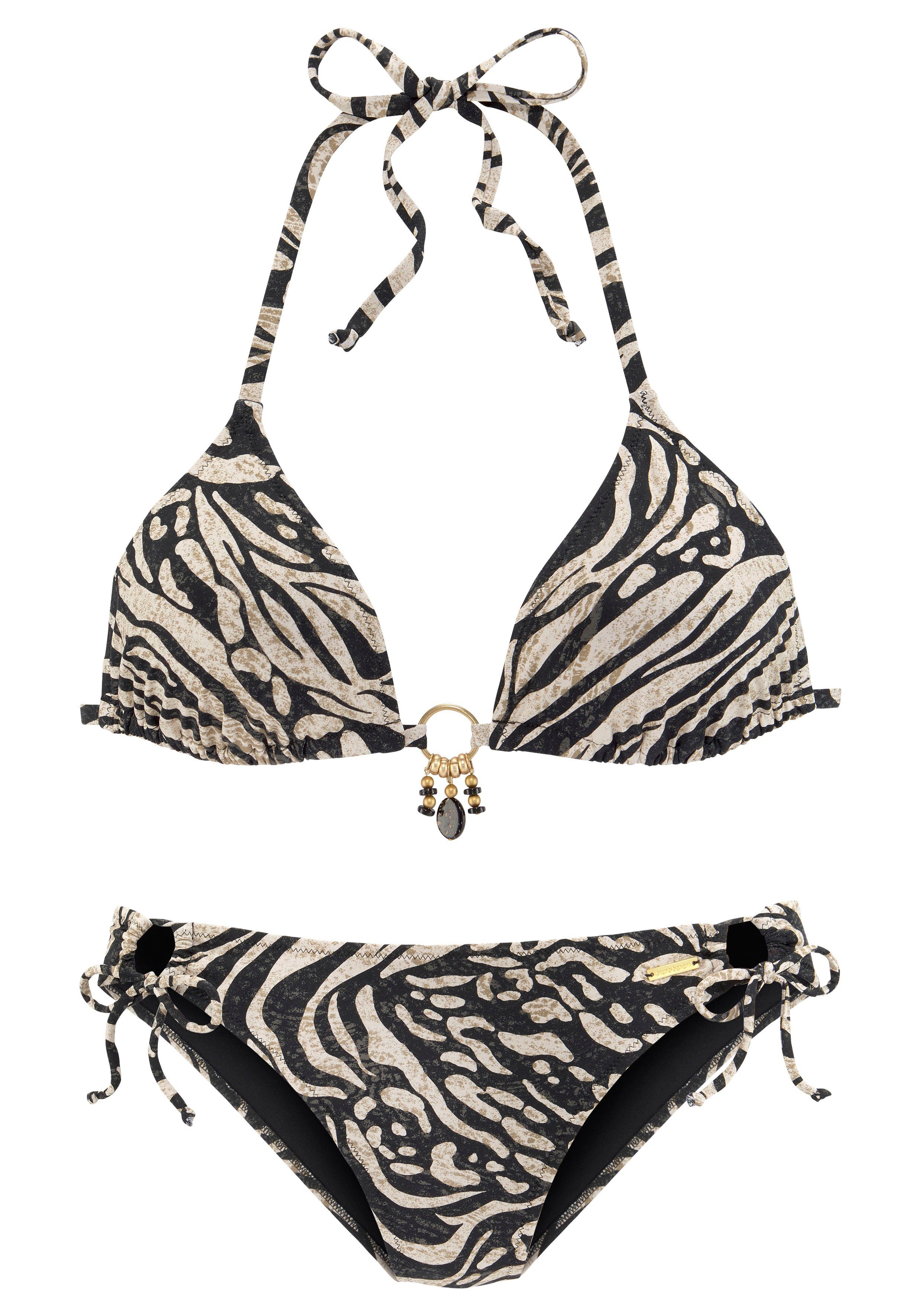 Bruno Banani Triangel-Bikini in trendigem Animalprint günstig online kaufen