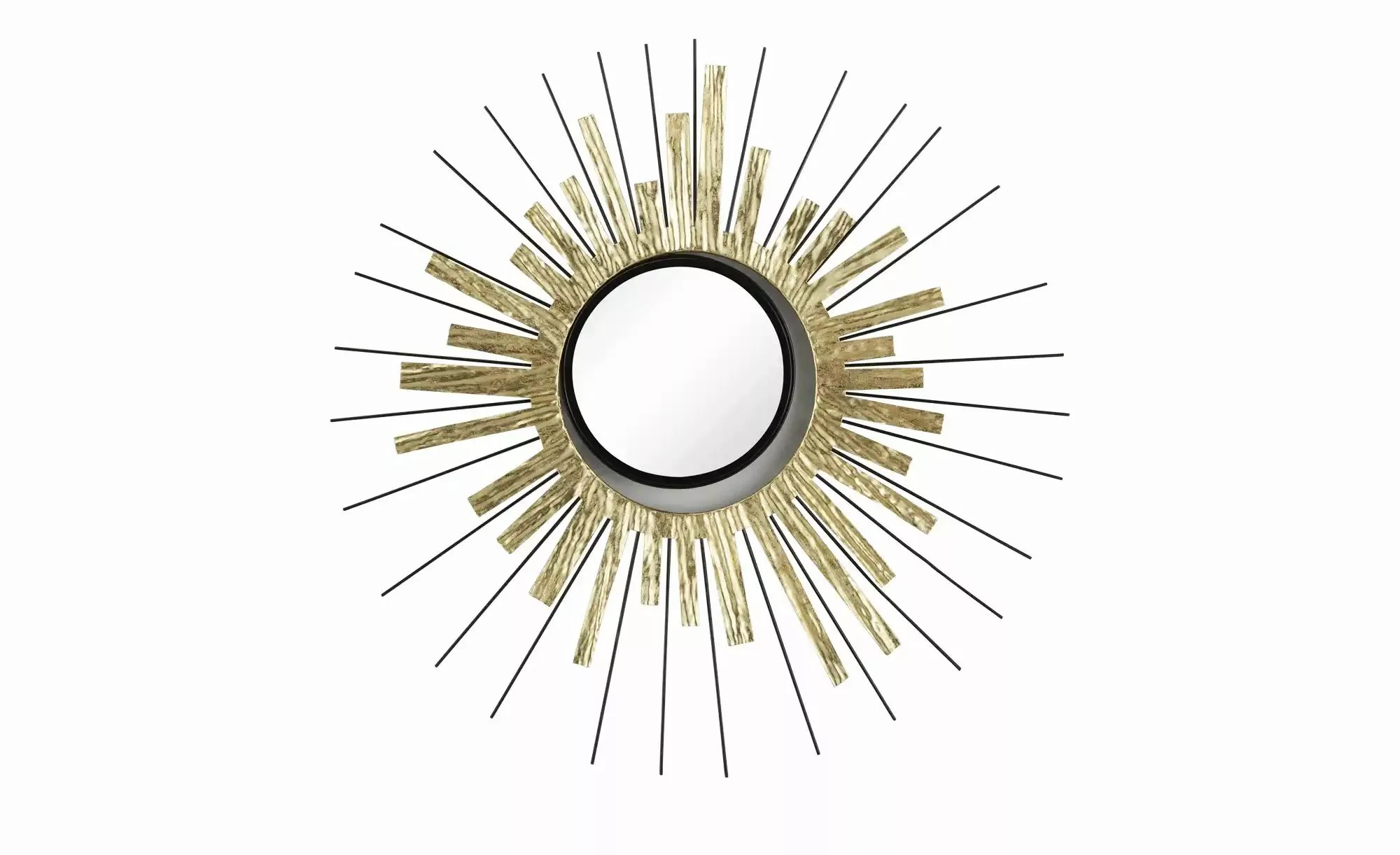 HOME STORY Wandspiegel Sonne   ¦ gold ¦ Metall,Glas ¦ Maße (cm): T: 3.8  Ø: günstig online kaufen