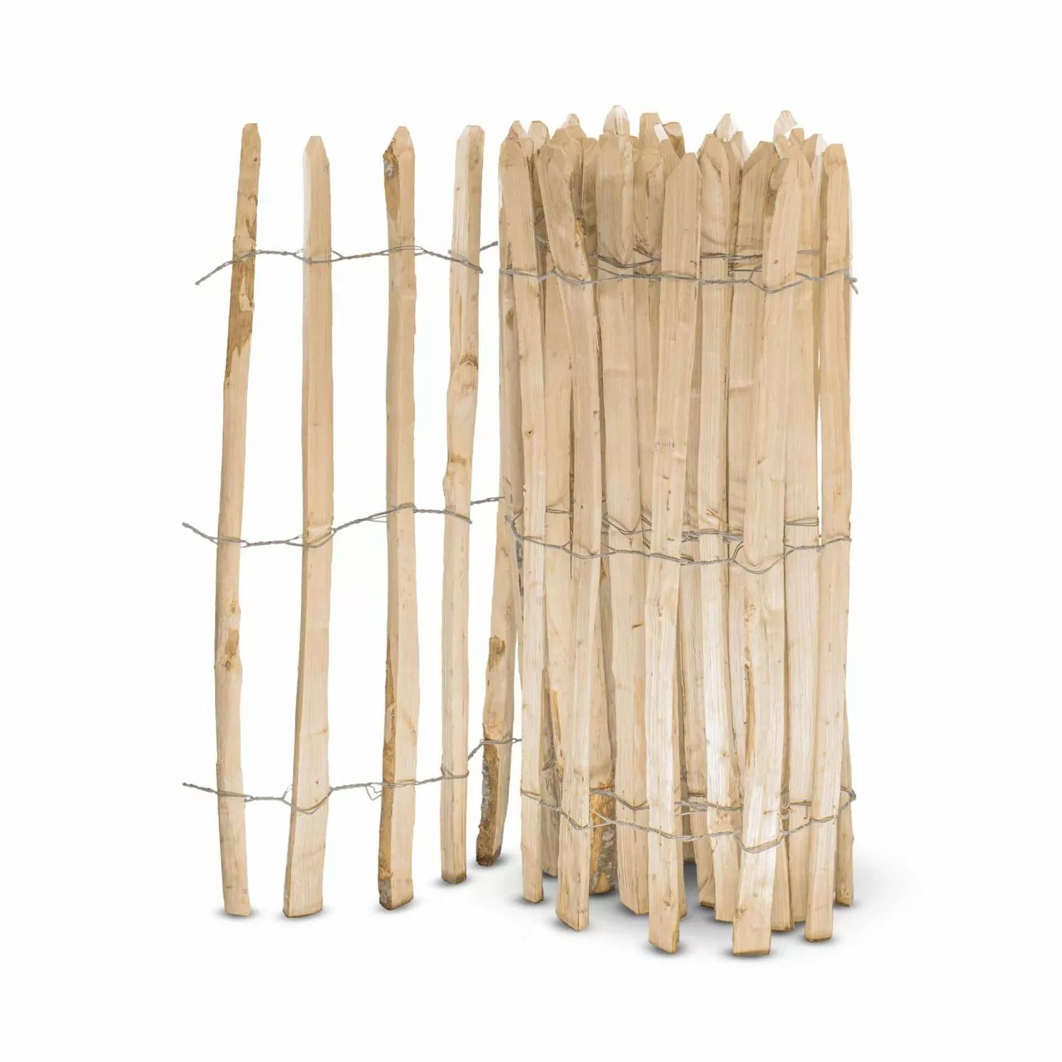 Stiltreu Englischer Staketenzaun Kastanie 500 cm x 100 cm Lattenabstand 6-8 günstig online kaufen