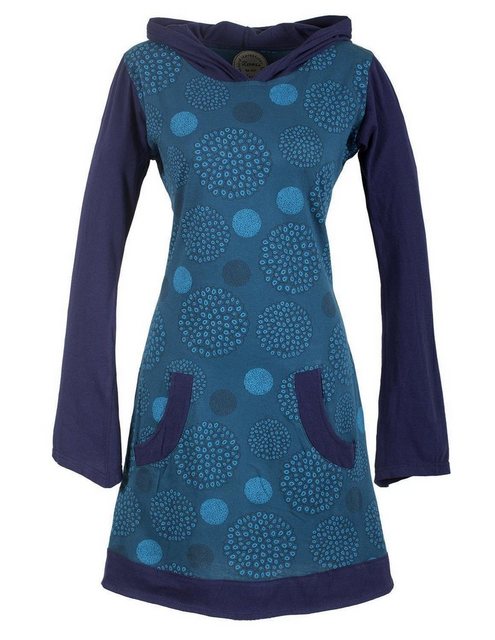 Vishes Jerseykleid Langarm Baumwollkleid mit Zipfelkapuze und Taschen Elfen günstig online kaufen