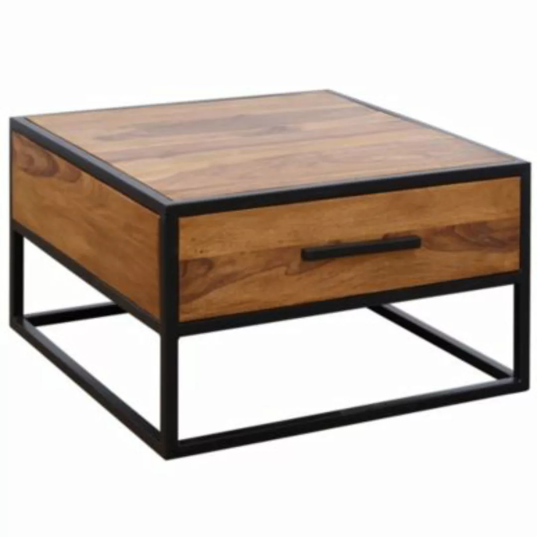 FineBuy Couchtisch 65 x 65 x 38 cm (LxBxH) braun günstig online kaufen